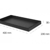  Black Polyskin Tray 20x40x3cm